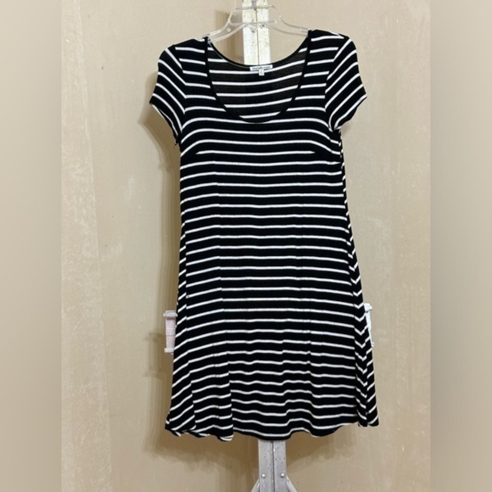 Charlotte Russe Striped Scoop Neck T-shirt Dress Sz Small